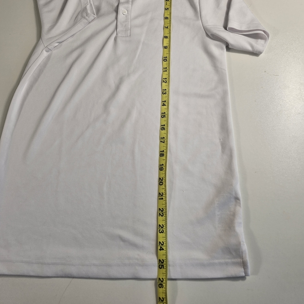 White nautica polo school uniform shirt Short Sleeve Performance Feel 14/16 L - Picture 5 of 6